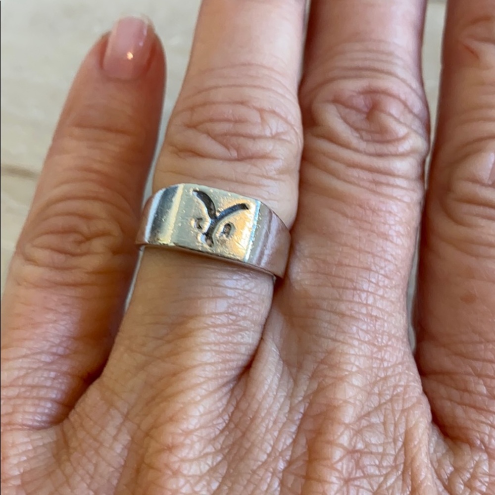 Vintage  sterling silver
 Chinese “fire” symbol ring